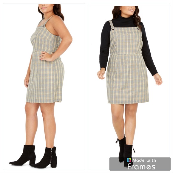 BeBop Dresses & Skirts - NWT! Macys Size 1X Be you be free Bebop size plaid jumper dress